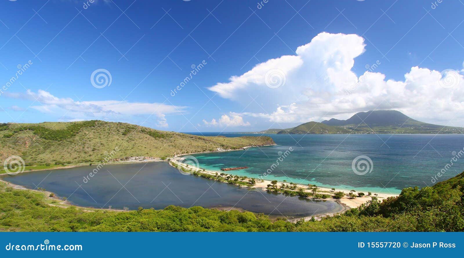 Beautiful Beach on Saint Kitts Stock Photo - Image of paradise ...