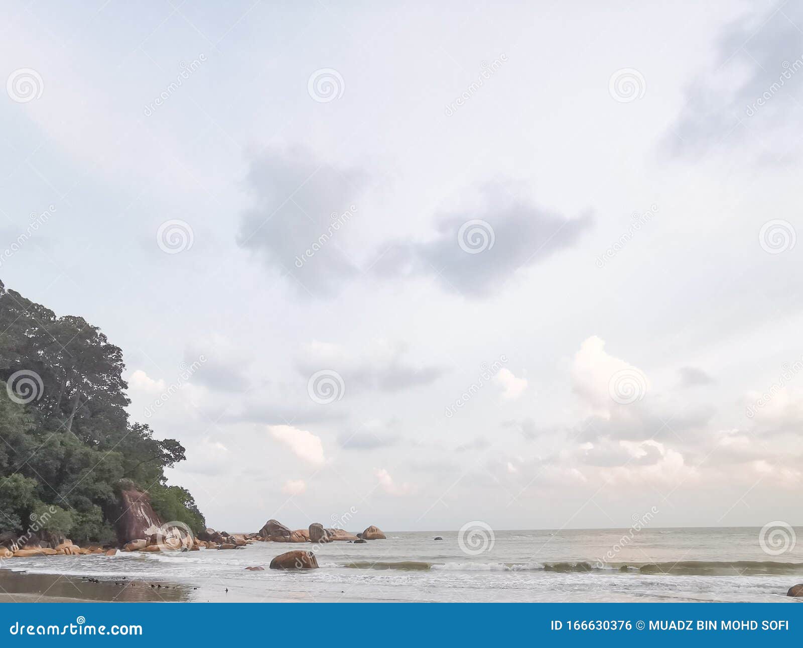 Beautiful Beach Scenery At Beach Teluk Cempedak Kuantan  