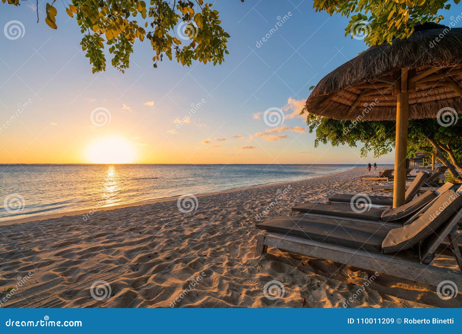 Beautiful Beach At Sunset Stock Image Image Of Landscape