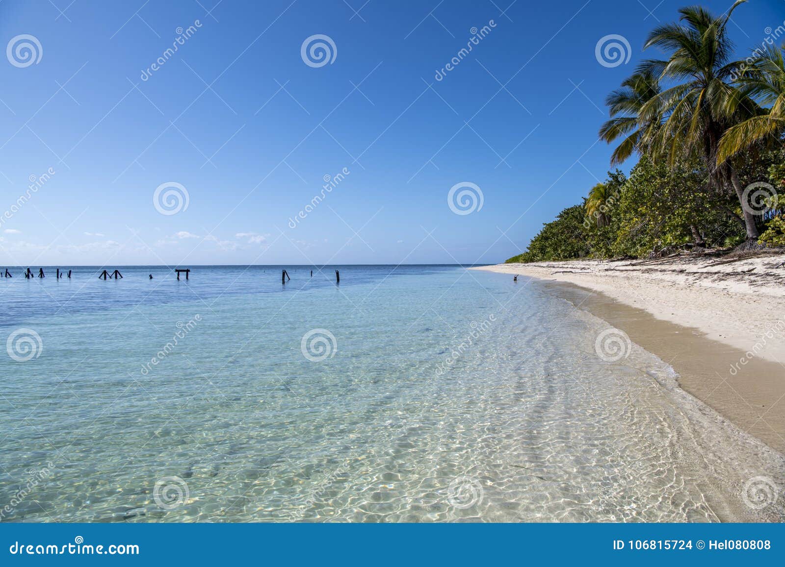 beautiful beach in tropes, isla de la juventud, cuba