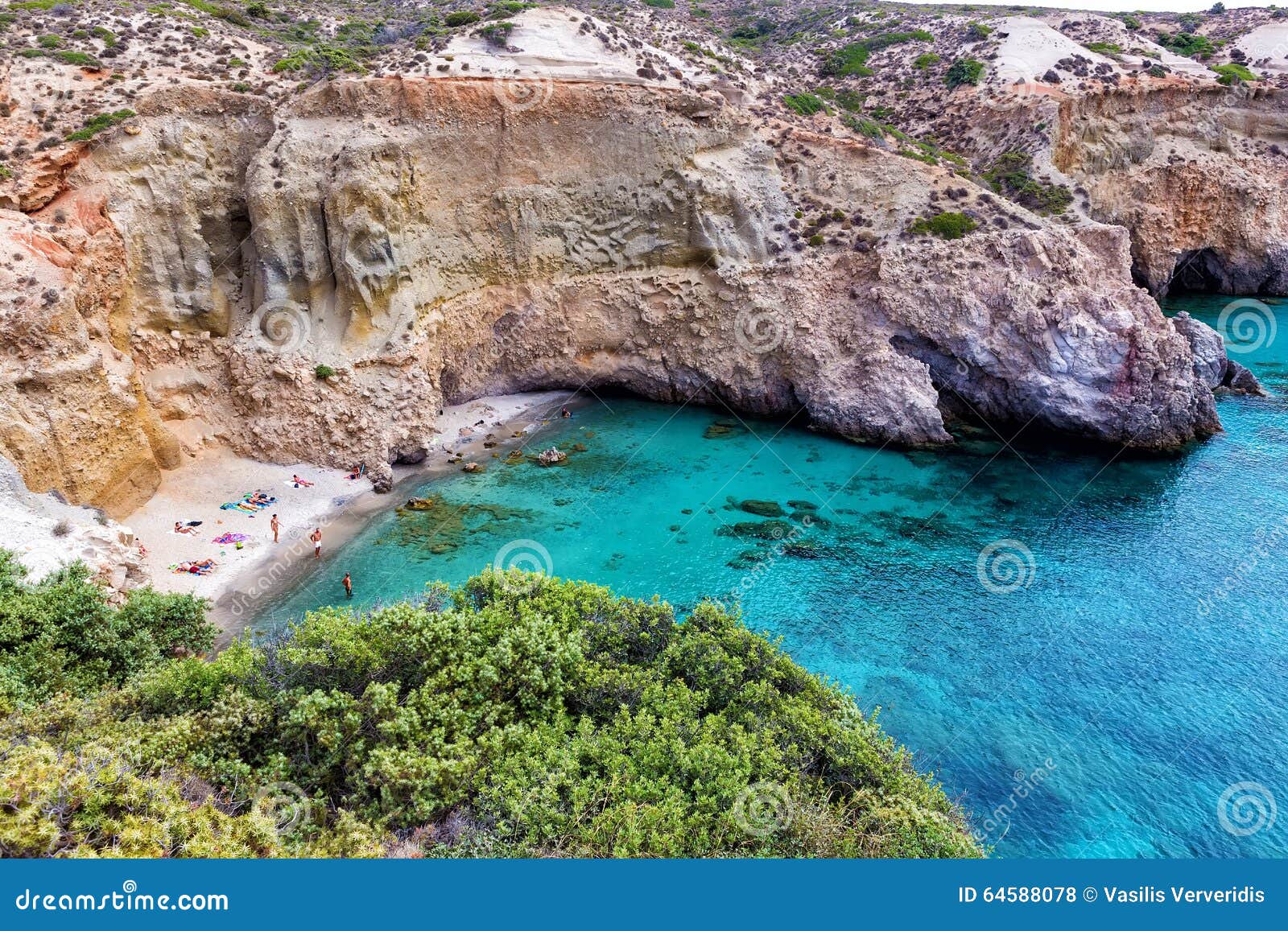 beautiful beaches of greece - tsigrado, milos island