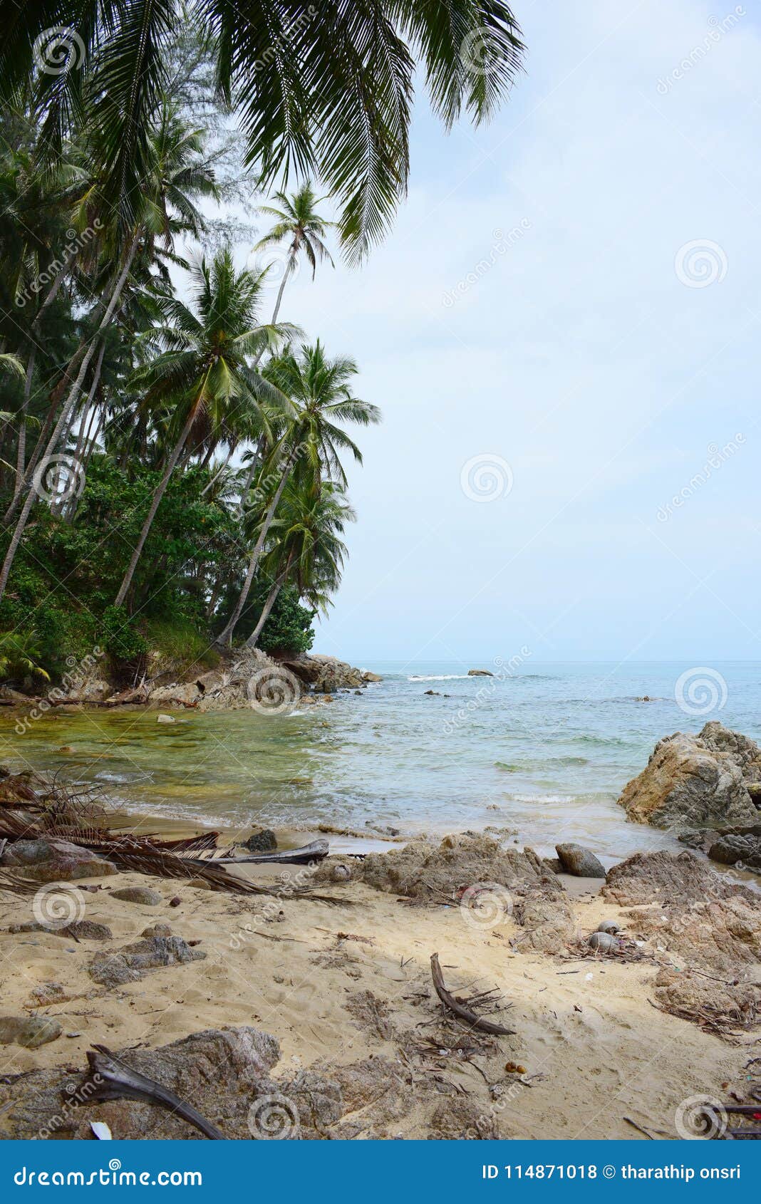 Beautiful Beaches and Waves. on a Sunny Day Stock Photo - Image of ...