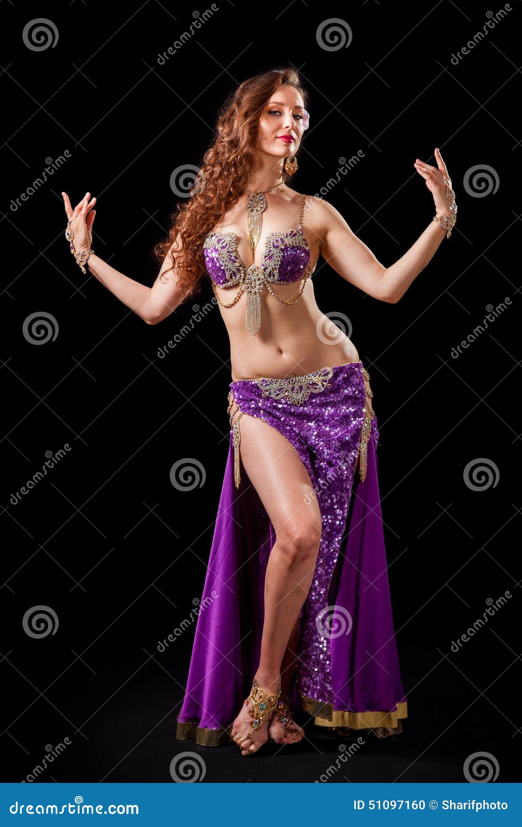 beautiful belly dancer posing