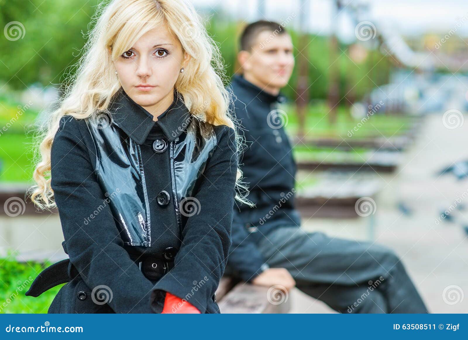 Beautiful Beloved Couple Sitting Stock Image Image Of Feeling Happy