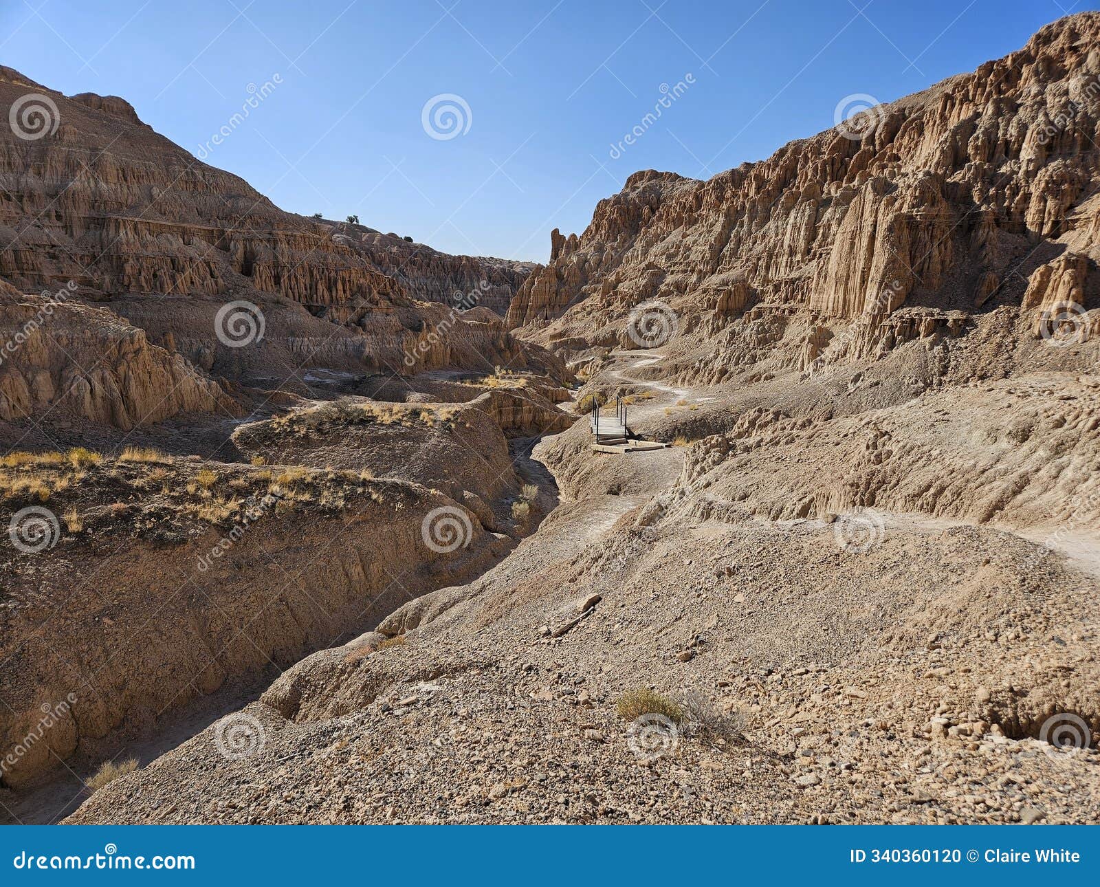 canyon of bentonite clay formations at cathedral gorge state park, panaca, lincoln county, nevada, usa