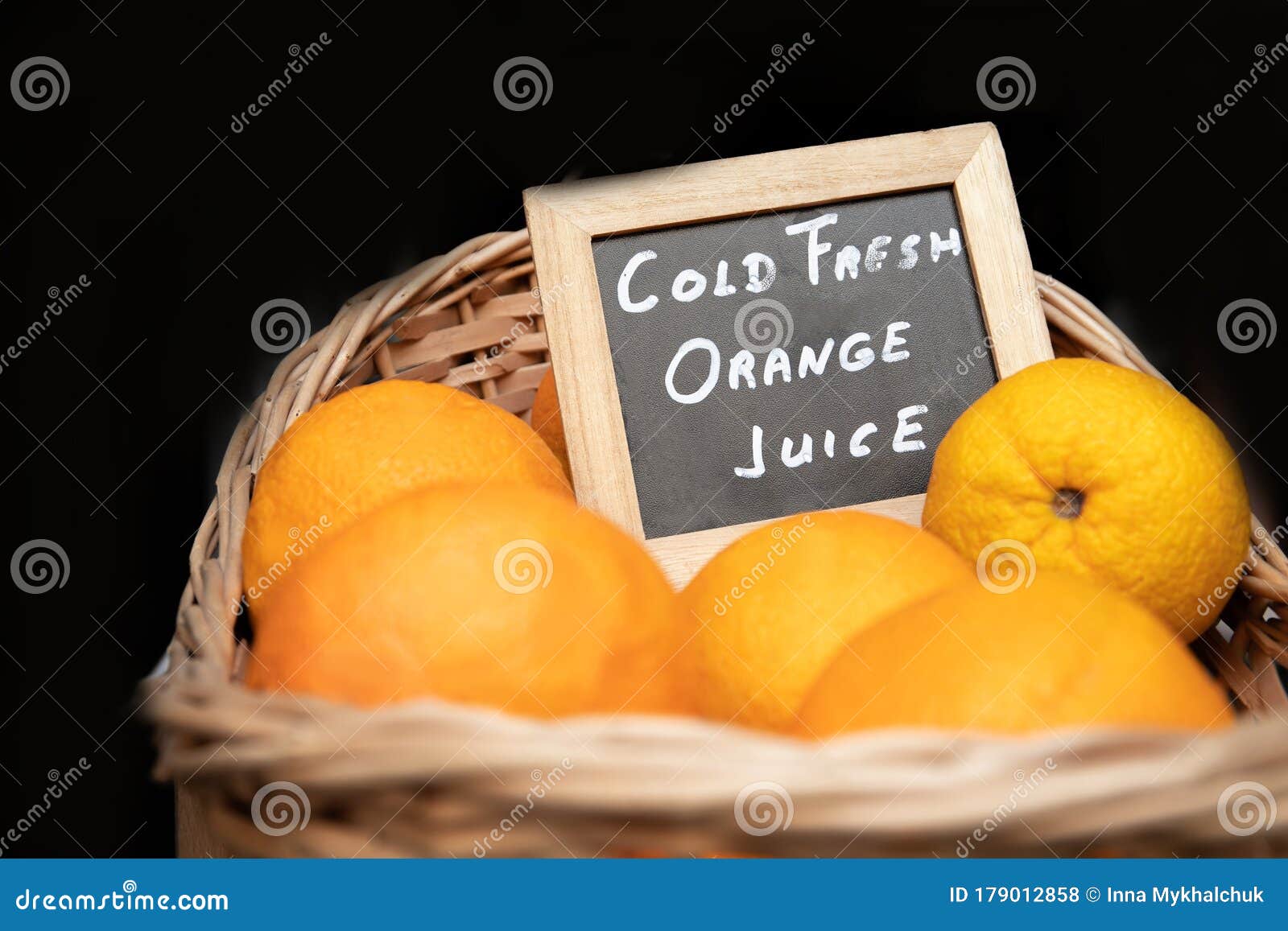 Beautiful Big Basket with Oranges. Stock Photo Image of basket