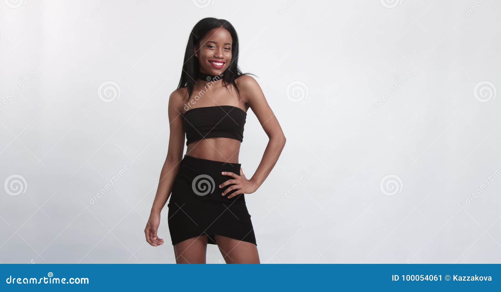 Beautiful Black Girl Posing Video Stock Video photo