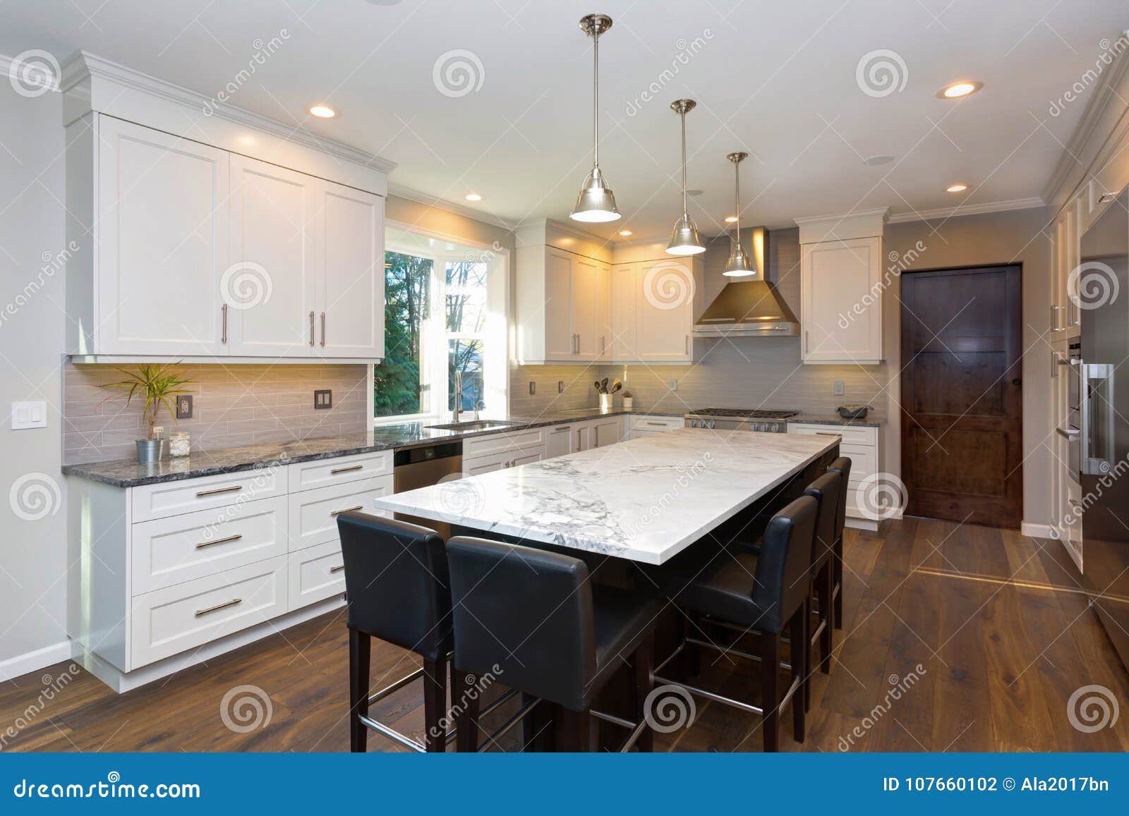 Beautiful Black And White Kitchen Design Stock Photo Image Of Ceiling