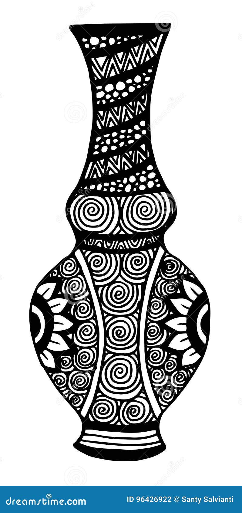Beautiful Black And White Vase With Floral Decoration Isolated Stock Illustration Illustration Of Object Handmade Beautiful Black And White Vase With Floral Decoration Isolated Stock Illustration Illustration Of Object Handmade