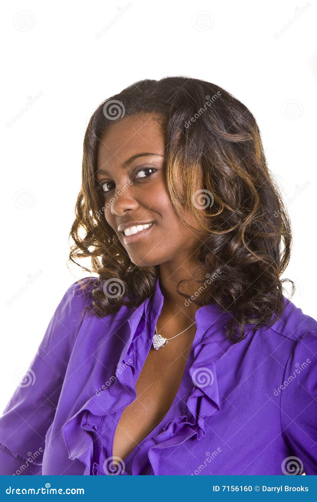 Beautiful Black Woman Smiling Stock Photo Image Of American Young