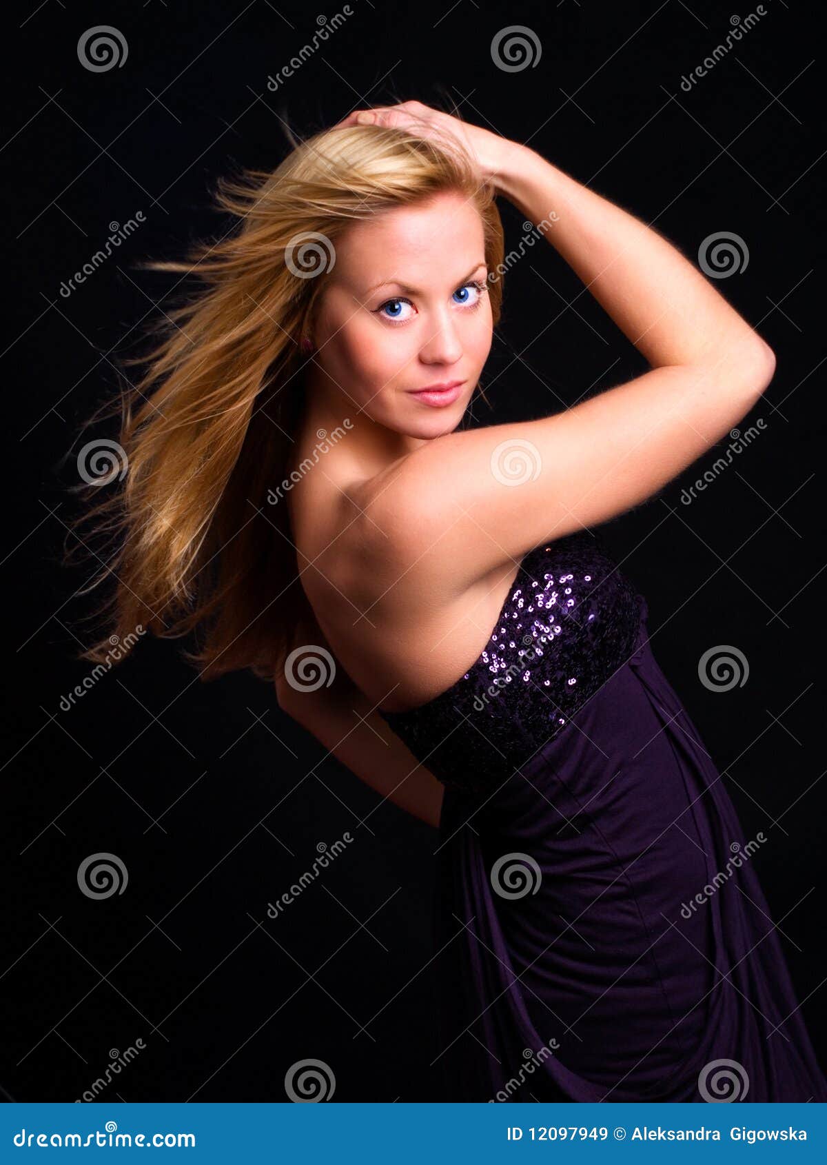 Beautiful Blond Dancing Girl Stock Image Image of fresh, people 12097949