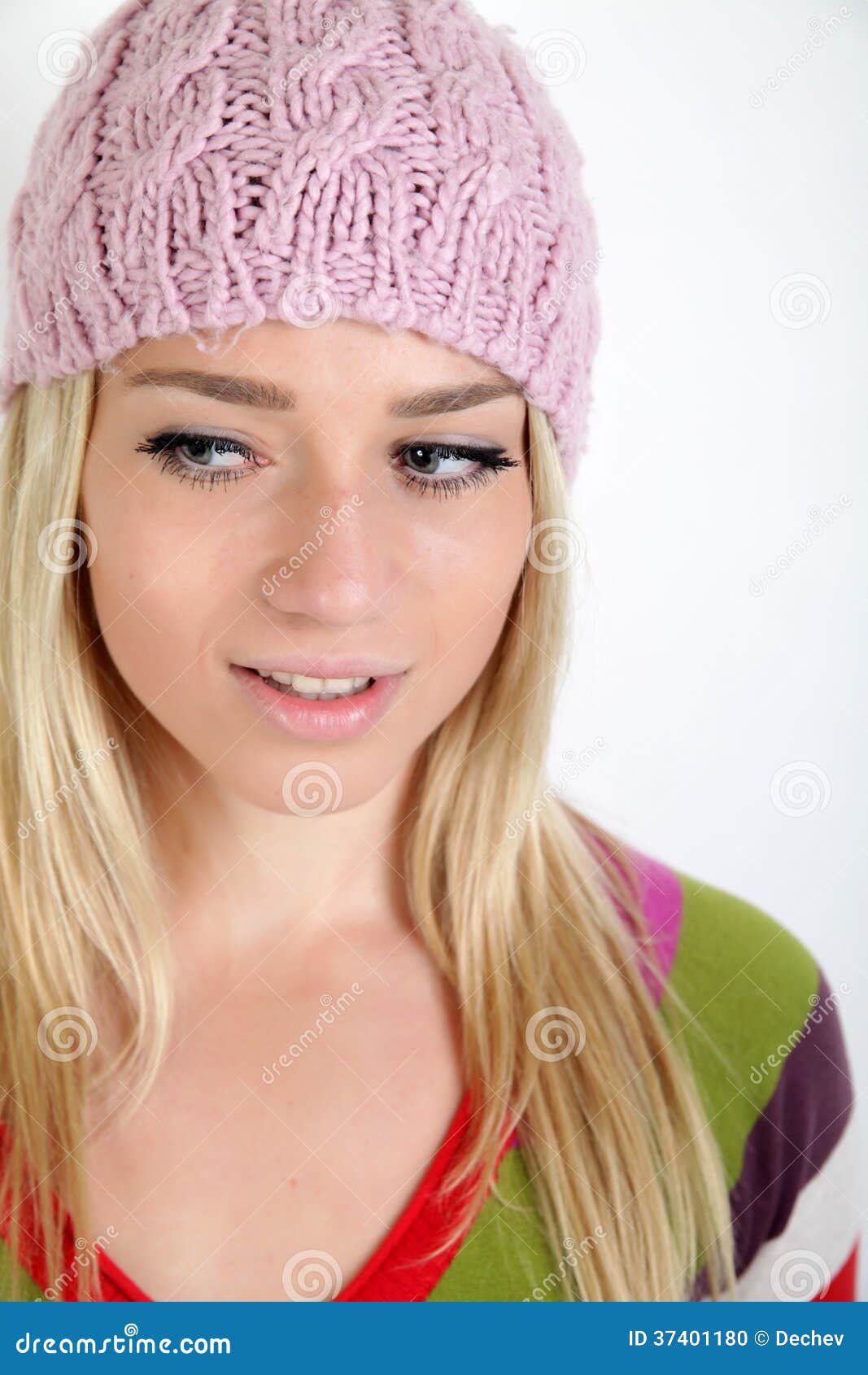 Beautiful Blond Girl with Hat Stock Photo Image of eyes, blue 37401180
