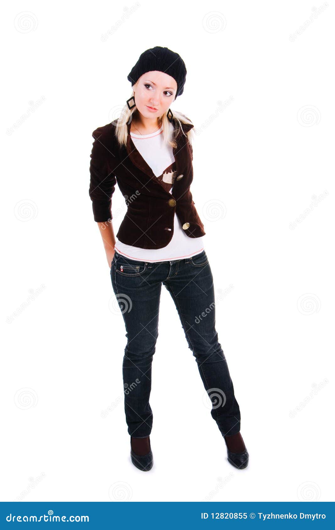 Beautiful Blond Girl in Jacket Stock Image Image of elegance, cute