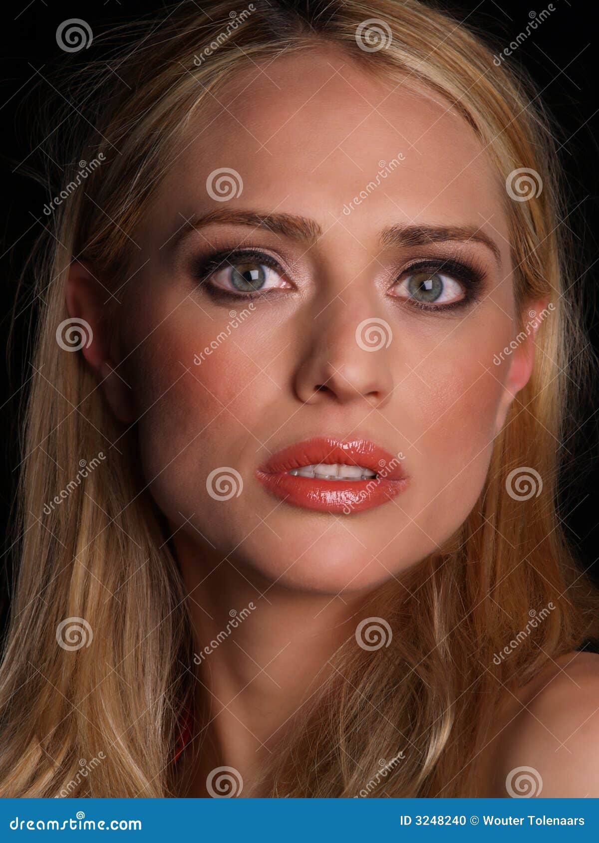 Beautiful blonde stock photo. Image of colorful, darkness - 3248240