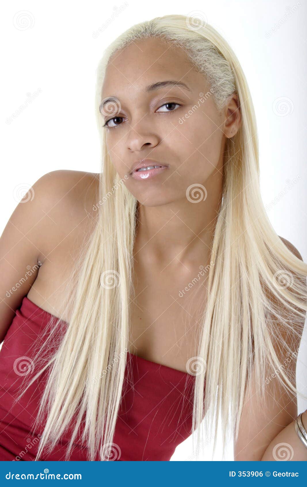 Beautiful Blonde African American Woman Stock Photo Image Of