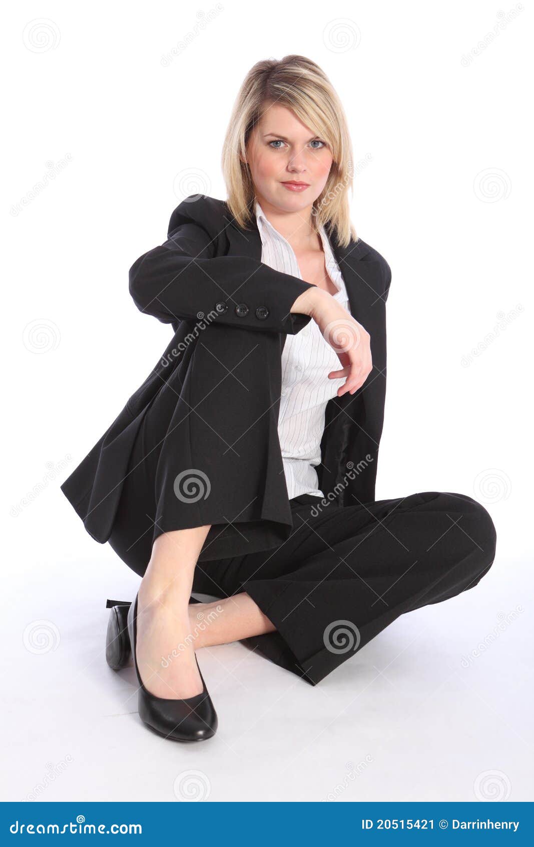 Blonde Business Woman in Suit Full Length Stock Image - Image of  businessattire, caucasian: 14897747