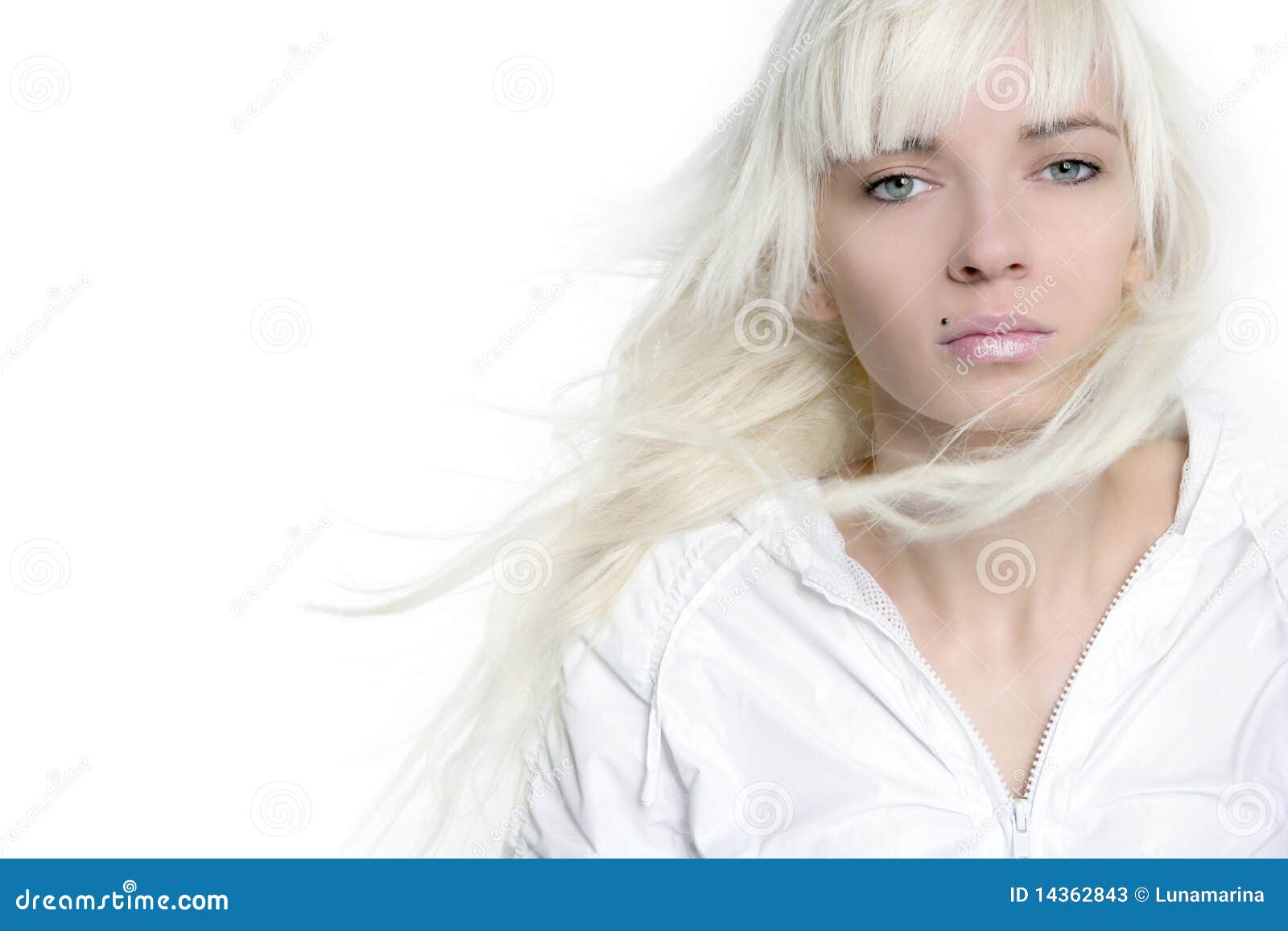 Beautiful Blonde Girl Fashion Wind Long Hair Stock Image - Image of  elegance, long: 14362843