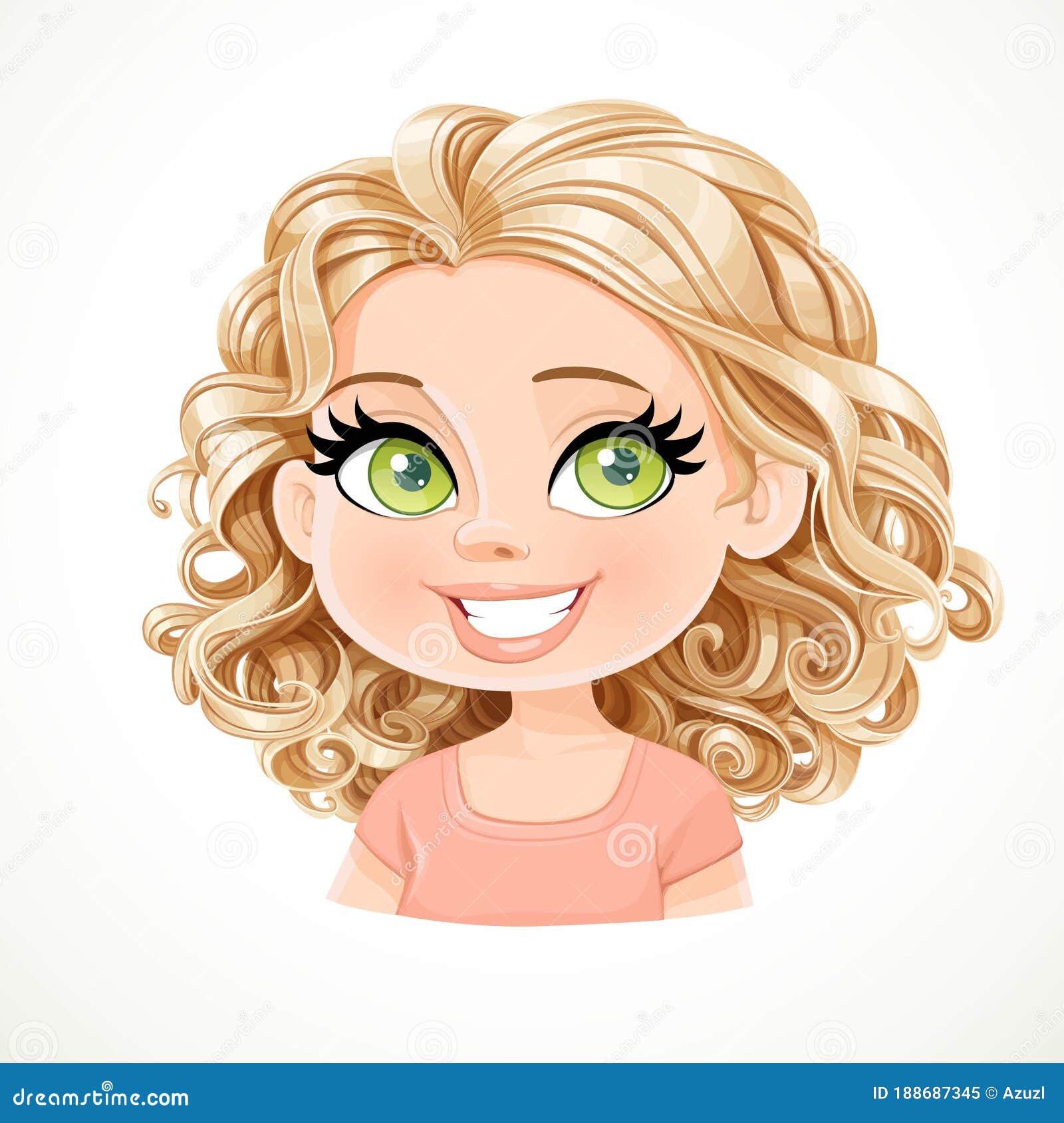 Beautiful Blonde Girl with Short Wavy Hair To Her Shoulders Portrait Stock Illustration - Illustration of model, natural: 188687345 Beautiful Blonde Girl with Short Wavy Hair To Her Shoulders Portrait Stock Illustration - Illustration of model, natural: 188687345