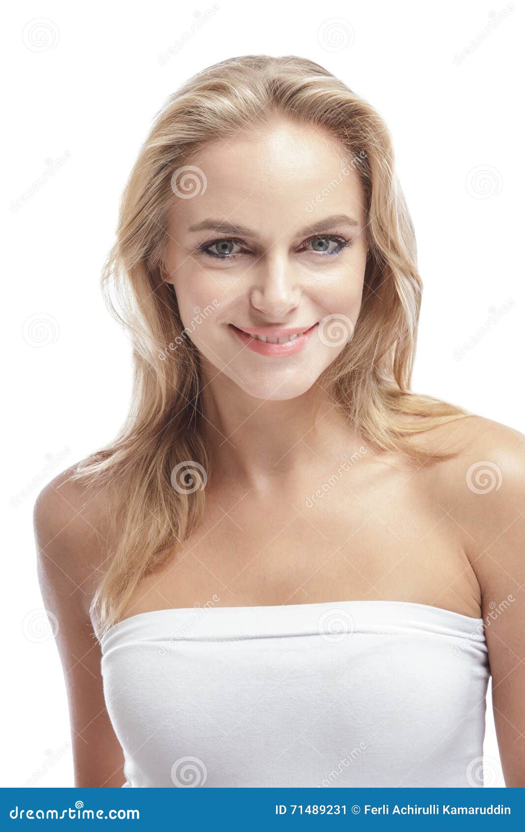 Beautiful Blonde Girl Smiling Stock Image Image Of Face Adult 71489231