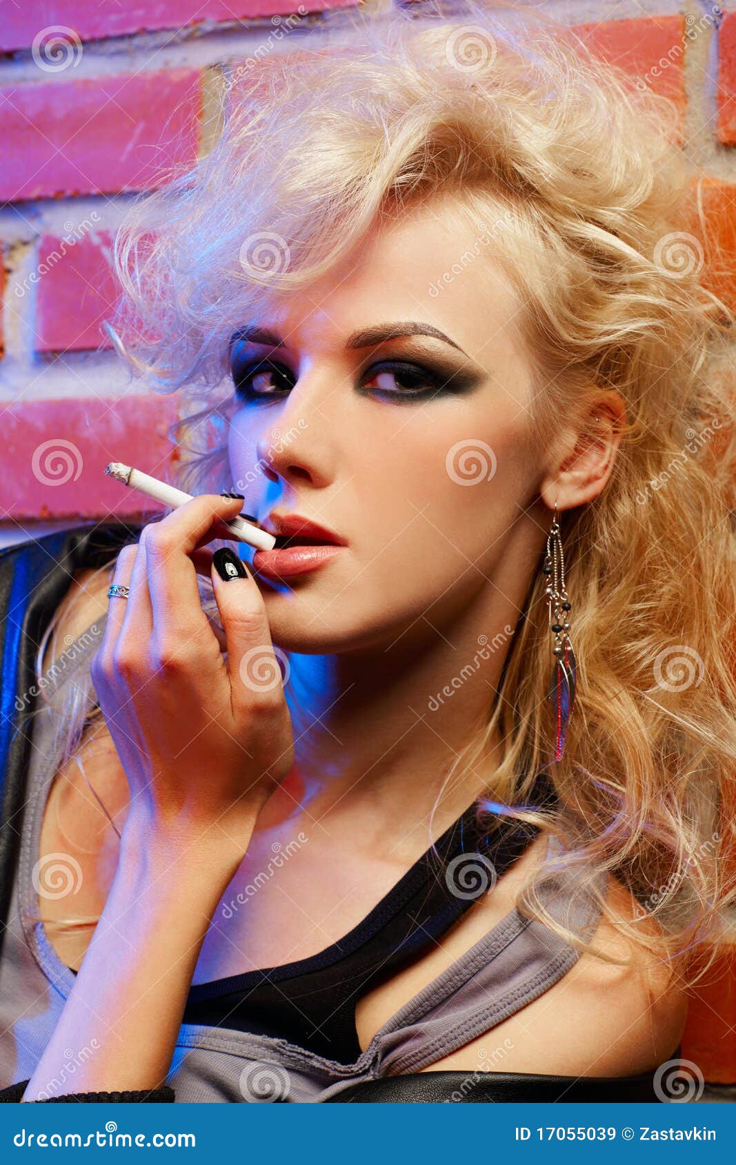 Blonde Teen Girls Smoking Cigarettes