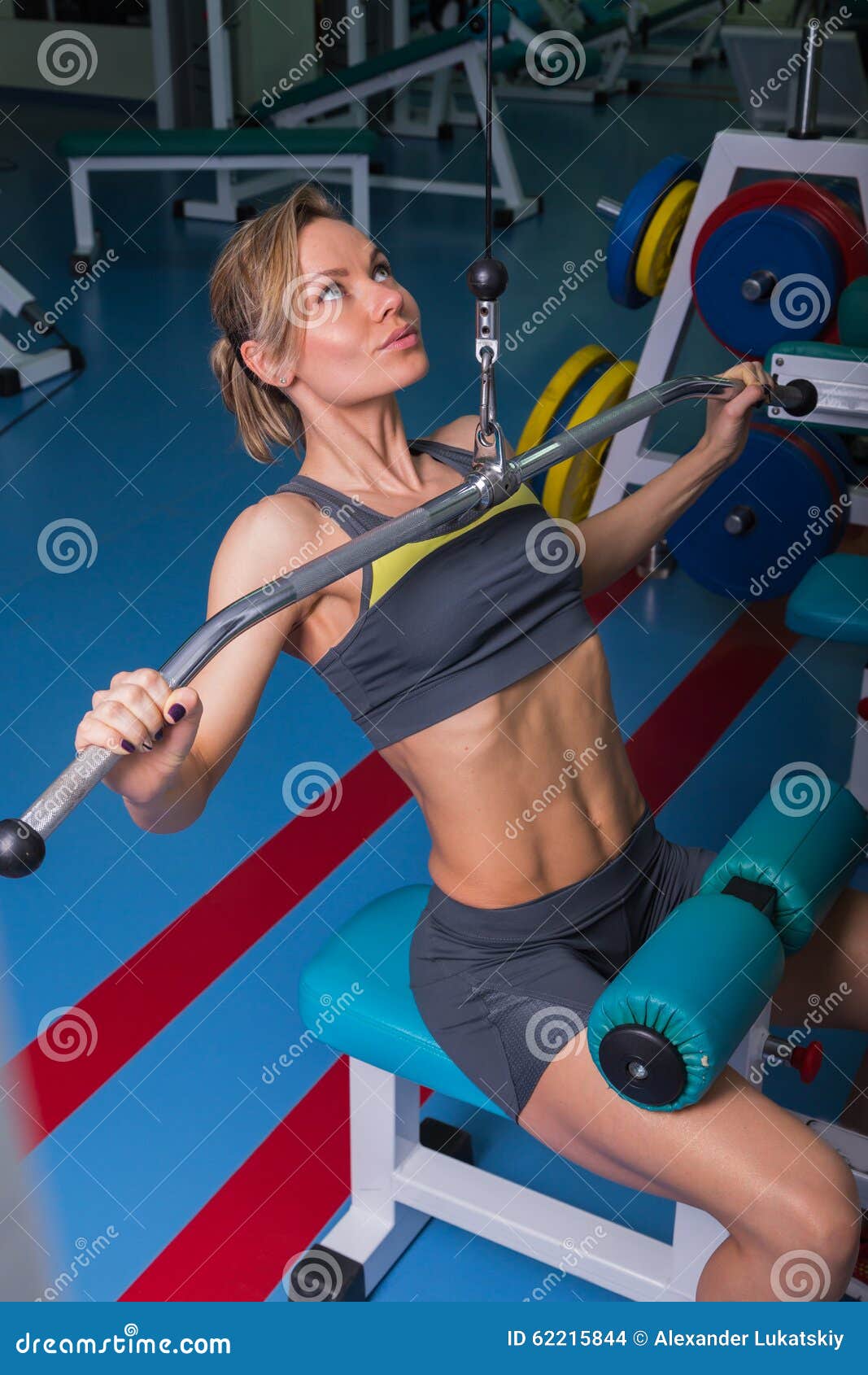 Beautiful Blonde In The Gym Stock Photo Image Of Body People