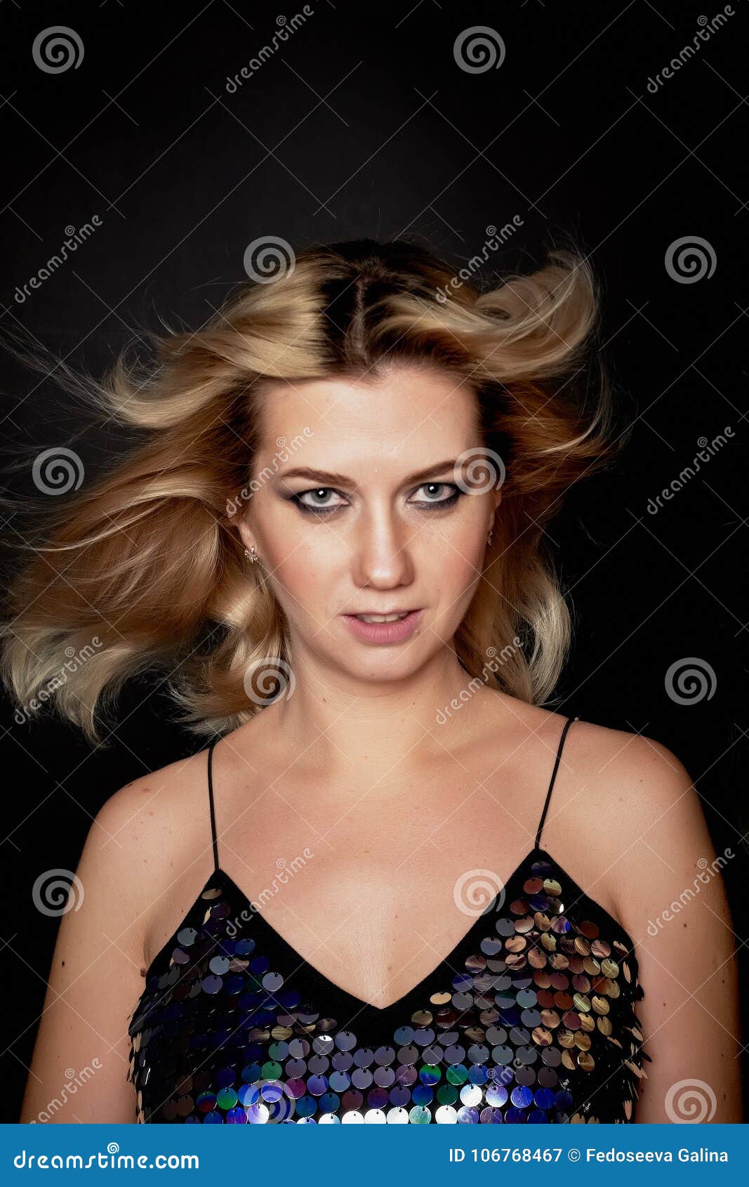 Beautiful Blonde Retro Style Hairstyle In The Style Of Abba