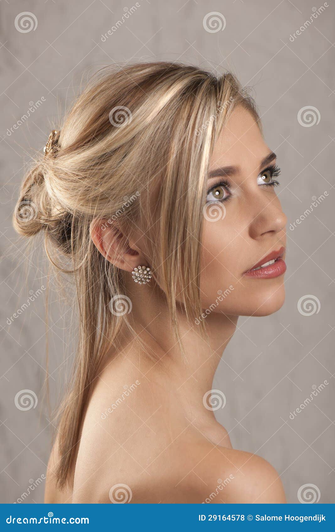 Beautiful blonde woman stock photo. Image of shoulder 