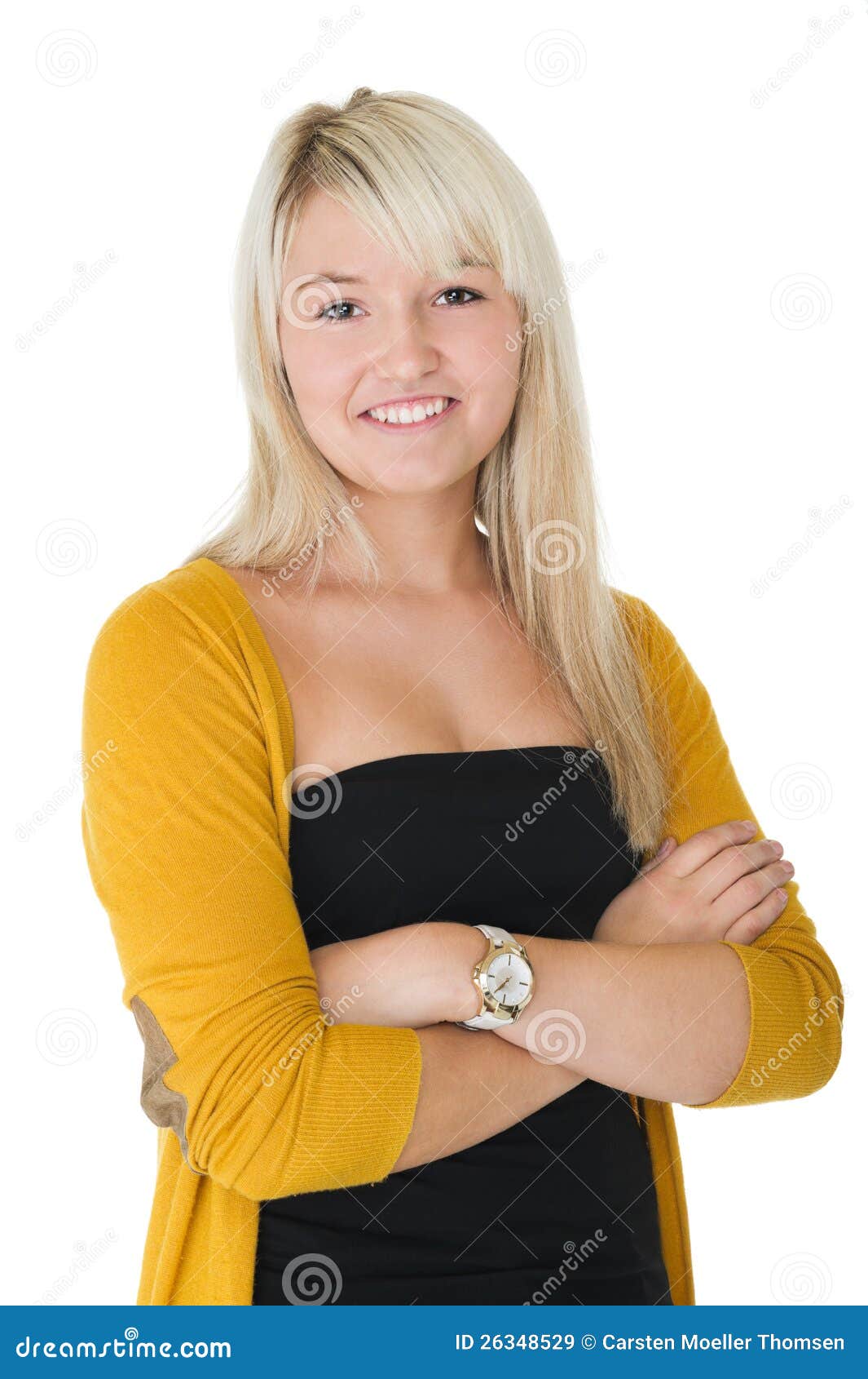 Beautiful Blonde Woman Smiling Stock Image Image Of