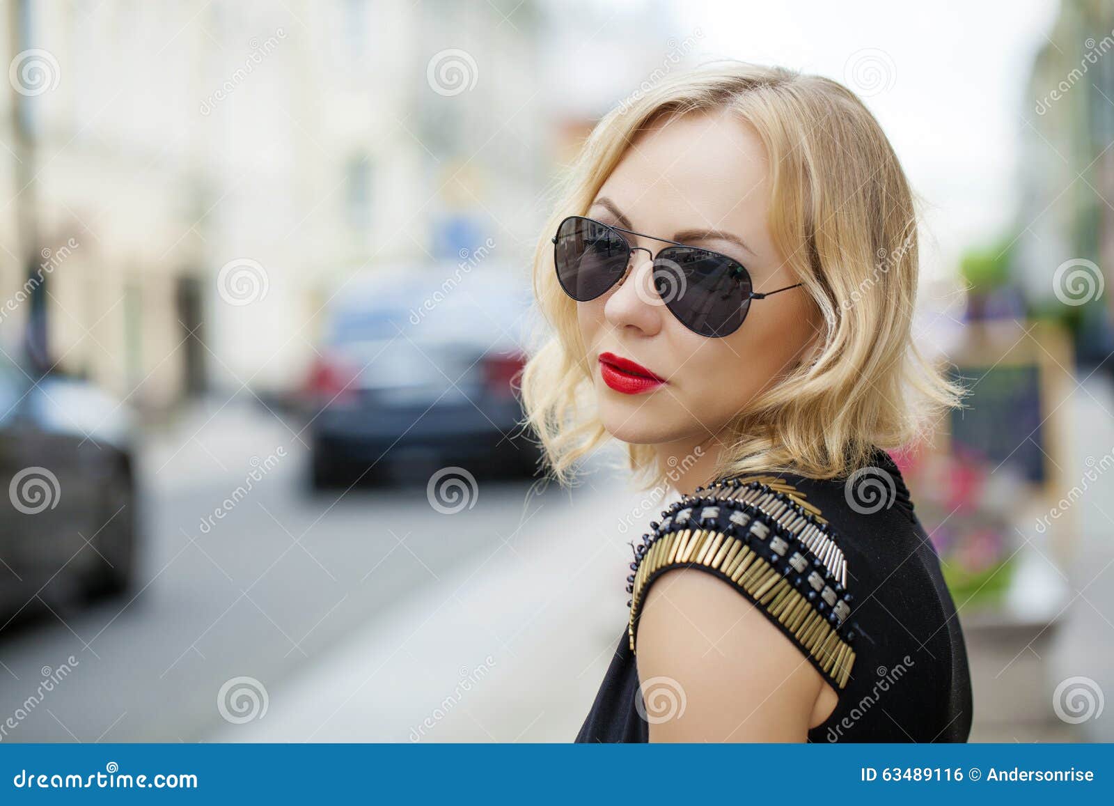 Beautiful Blonde Woman In Sunglasses Stock Photo Image Of European