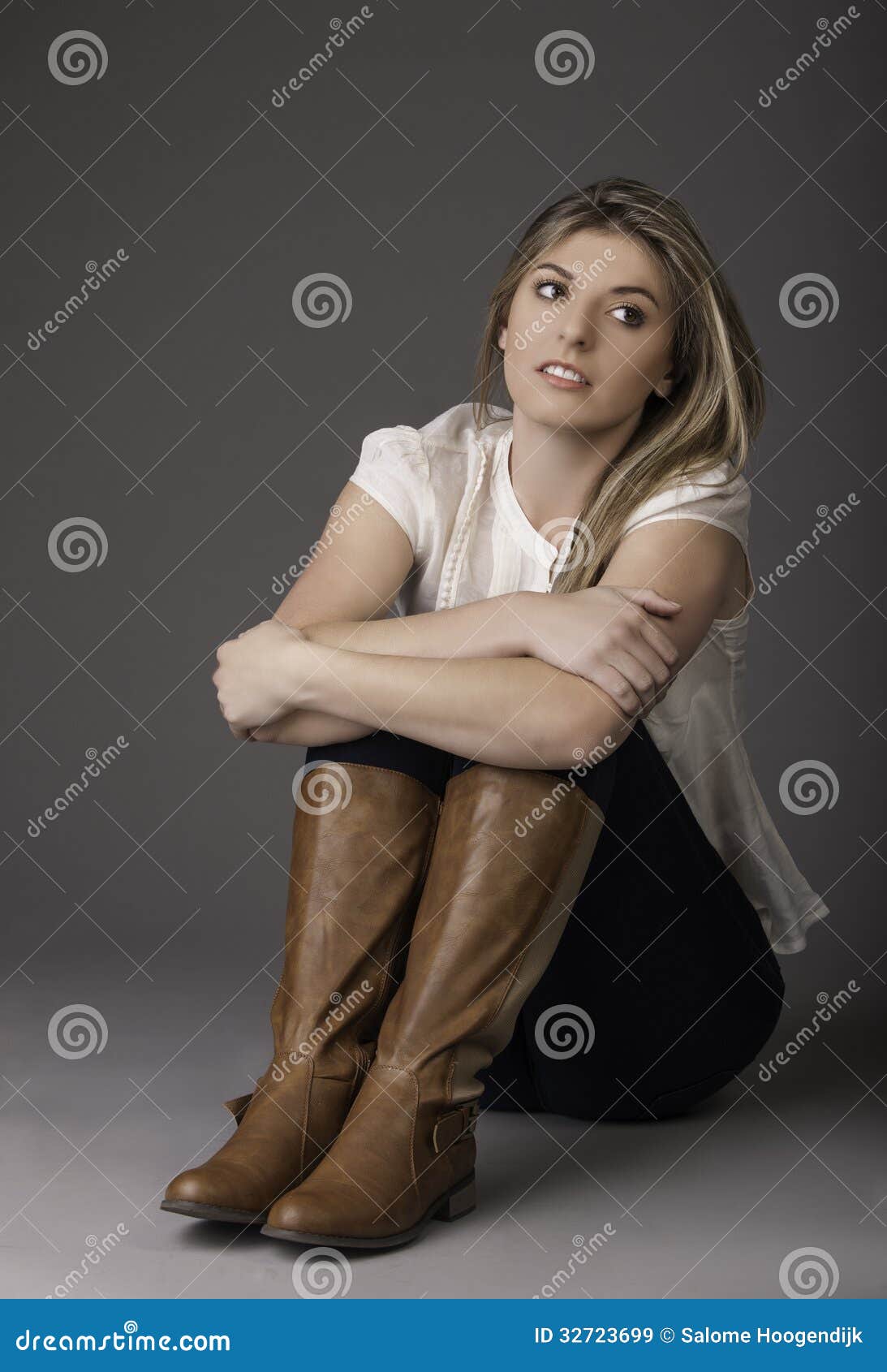 Blonde in boots