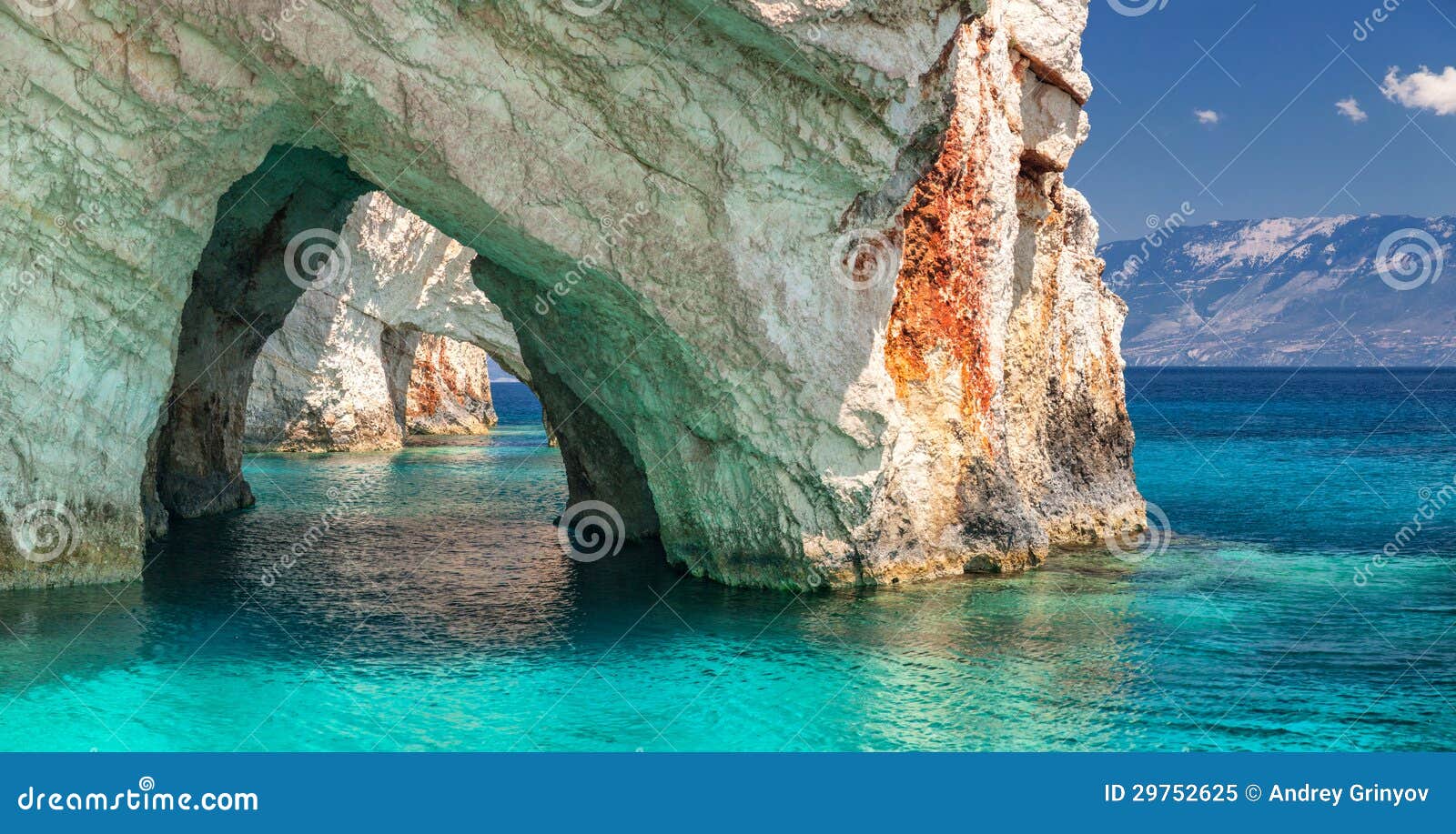 blue caves, zakinthos island, greece