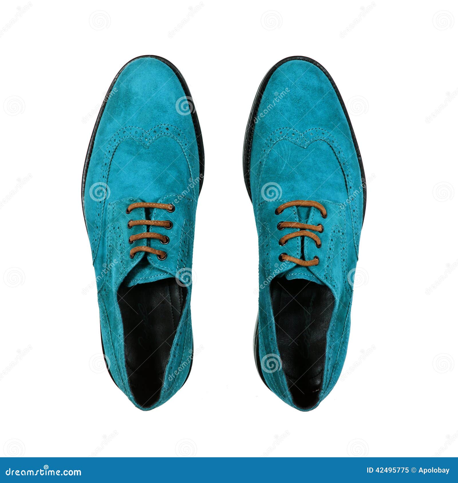 Beautiful Blue Shoes Isolated on White Background Stock Image - Image ...