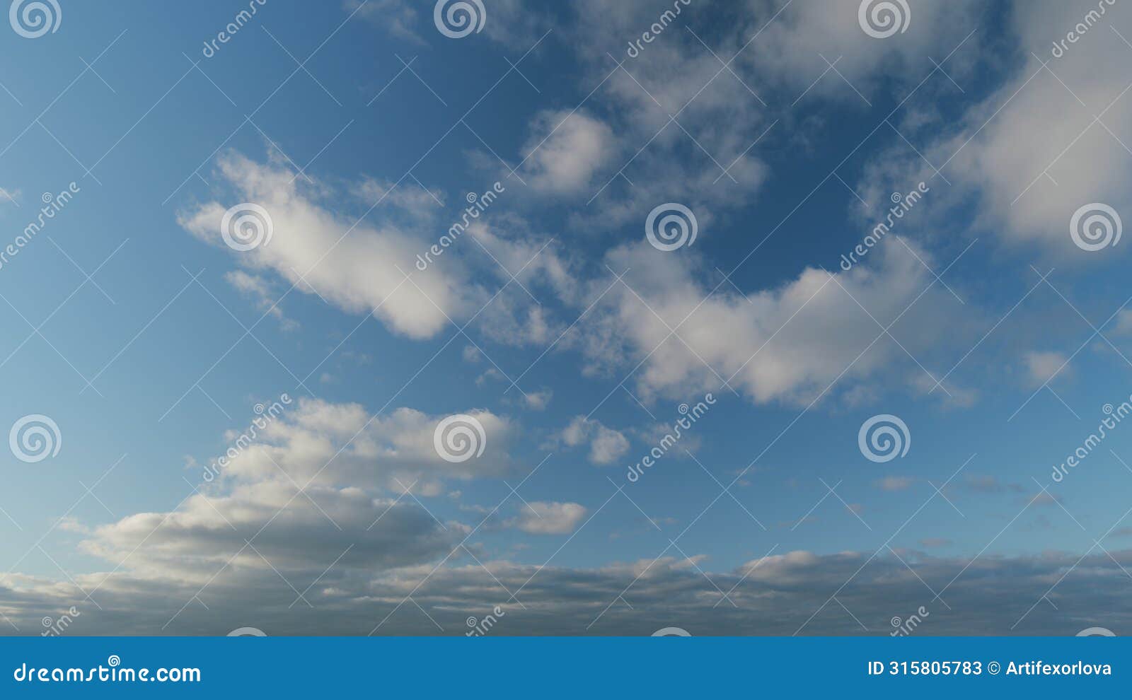 beautiful blue sky with stratocumulus clouds background. blue sky background with tiny clouds. timelapse.