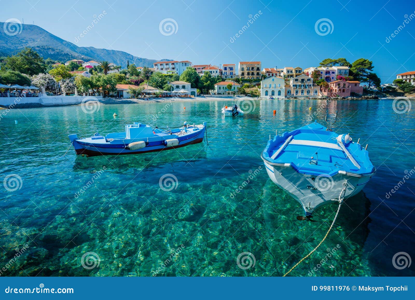 assos beach in kefalonia, greece