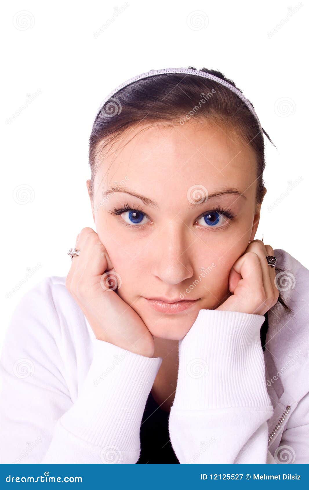 Beautiful Bored Teenager Looking at the Camera Stock Image Image of