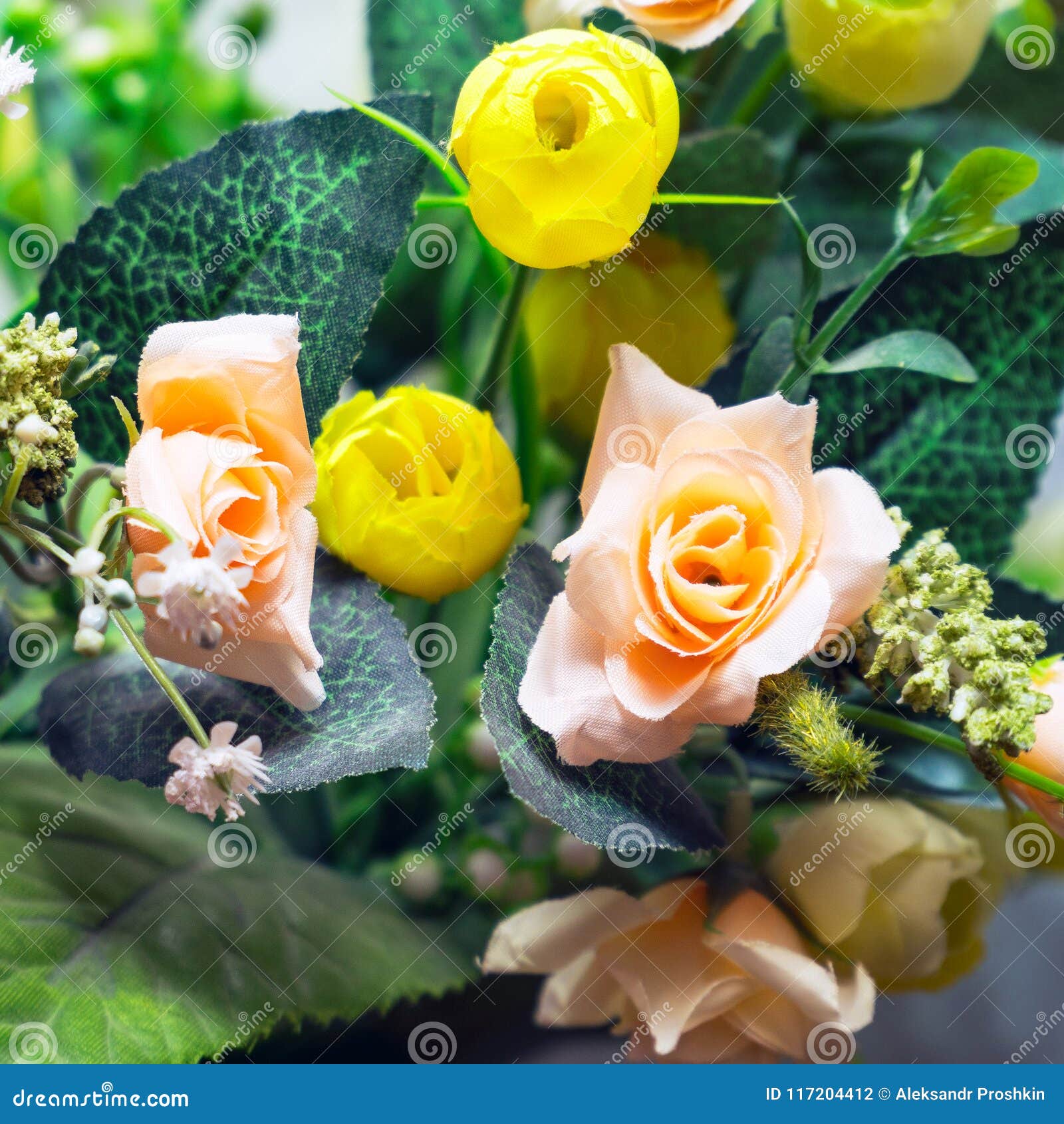 Bouquet of Different Artificial Flowers Stock Photo Image of detail