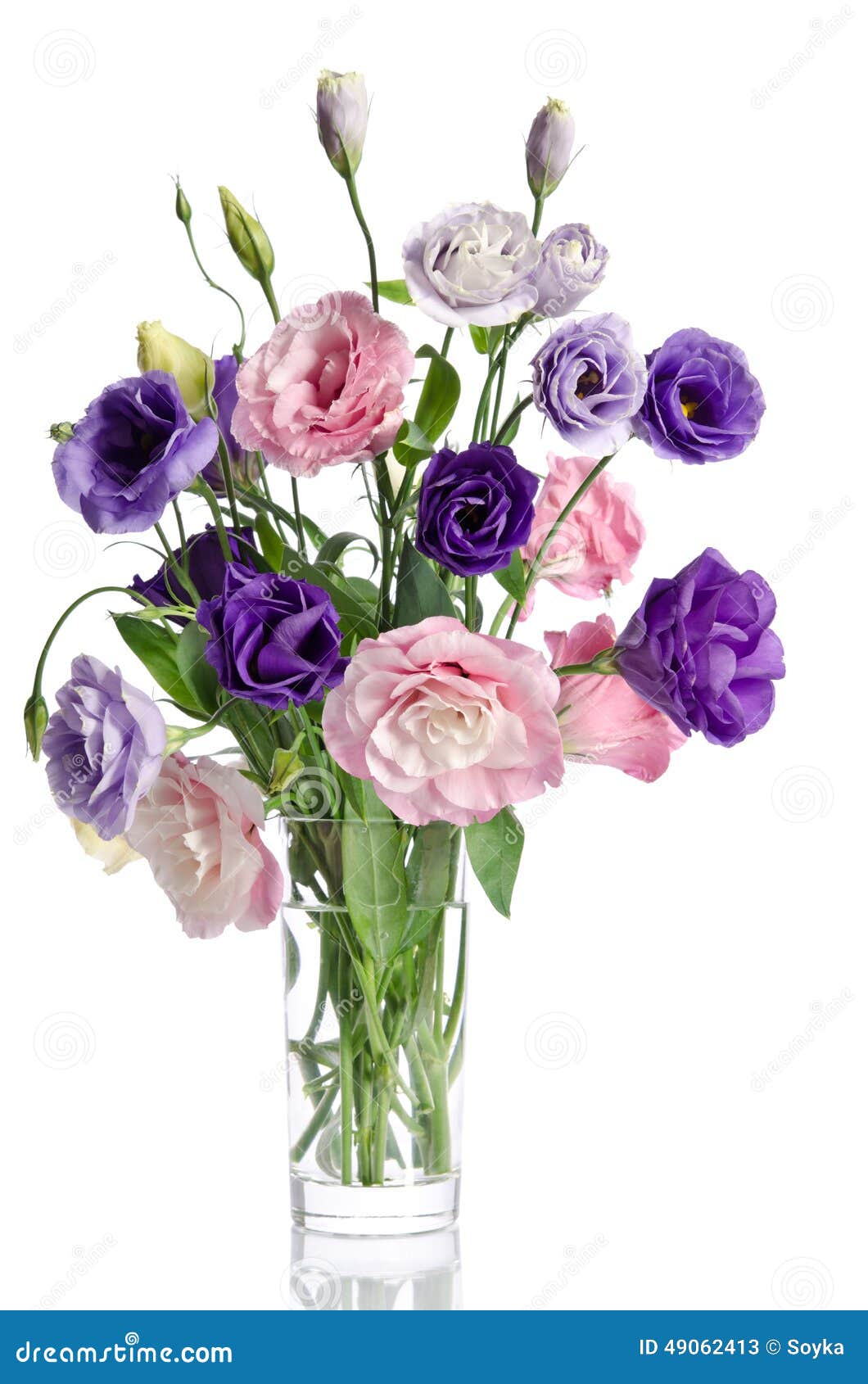 Beautiful Bouquet of Eustoma Flowers Stock Image - Image of blooms ...