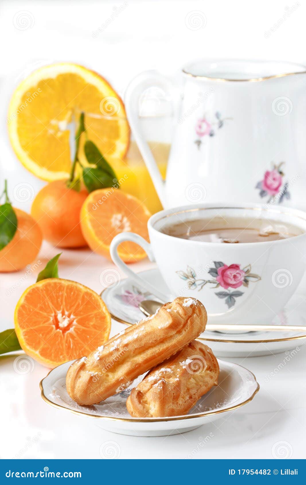 Beautiful breakfast. stock photo. Image of baked, orange 17954482