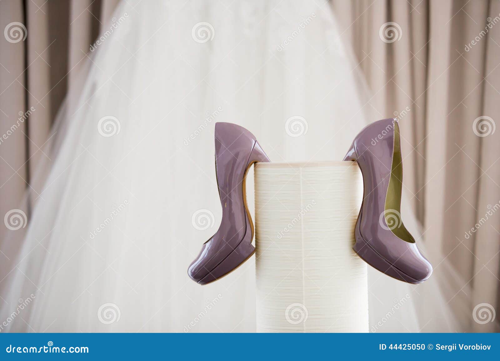 Beautiful bridal shoes stock photo. Image of white, bride - 44425050