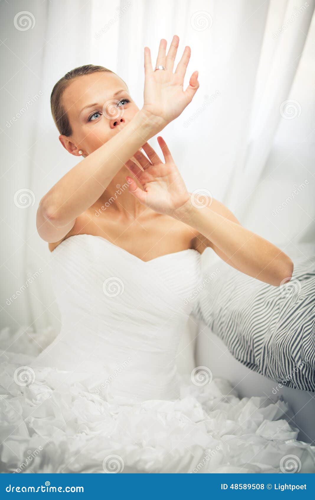 Beautiful Bride in Her Wedding Day Stock Photo Image of face, beauty