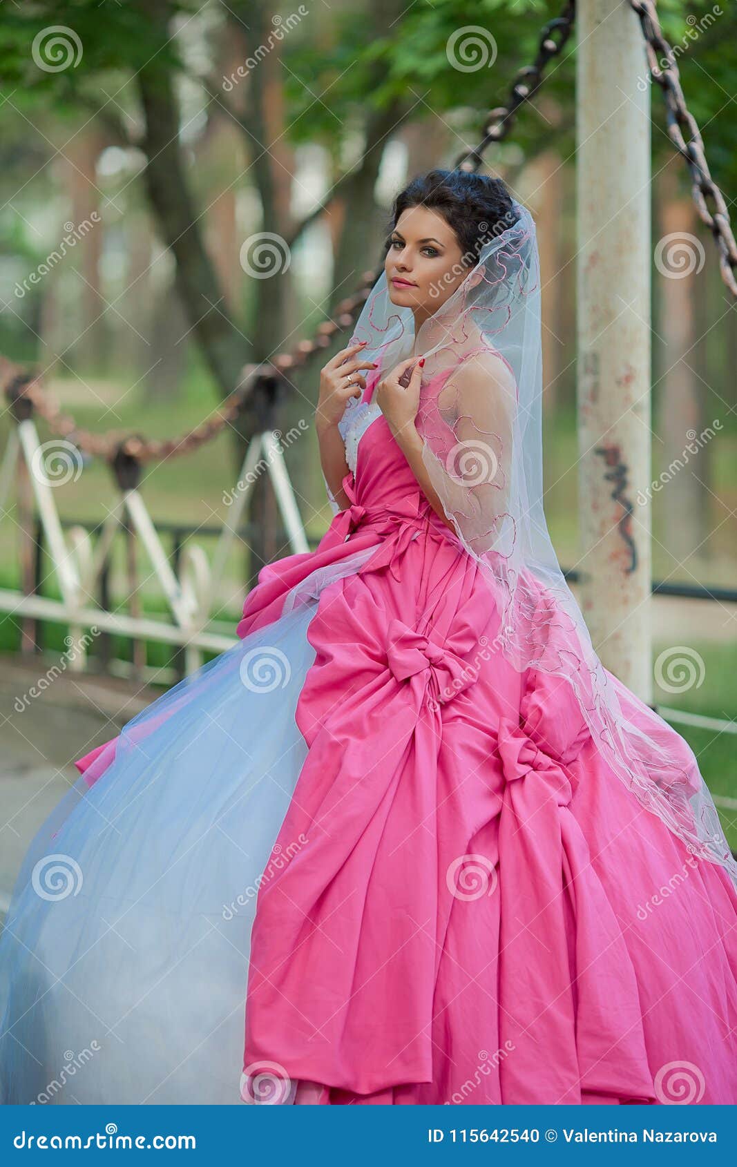 Pink strapless floral gown  alrosier  FairyGothMother