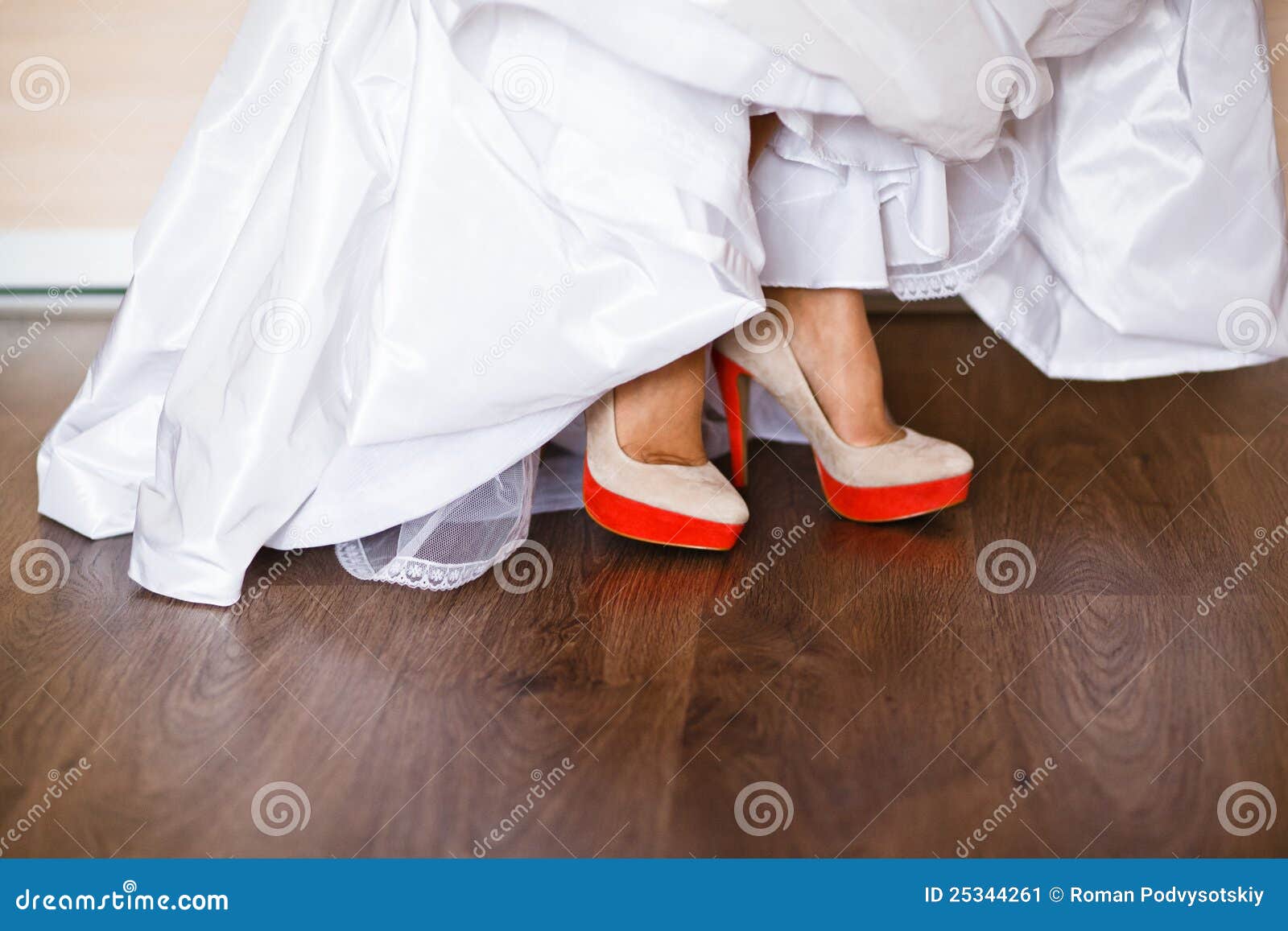 Beautiful bride s shoes stock image. Image of elegant - 25344261