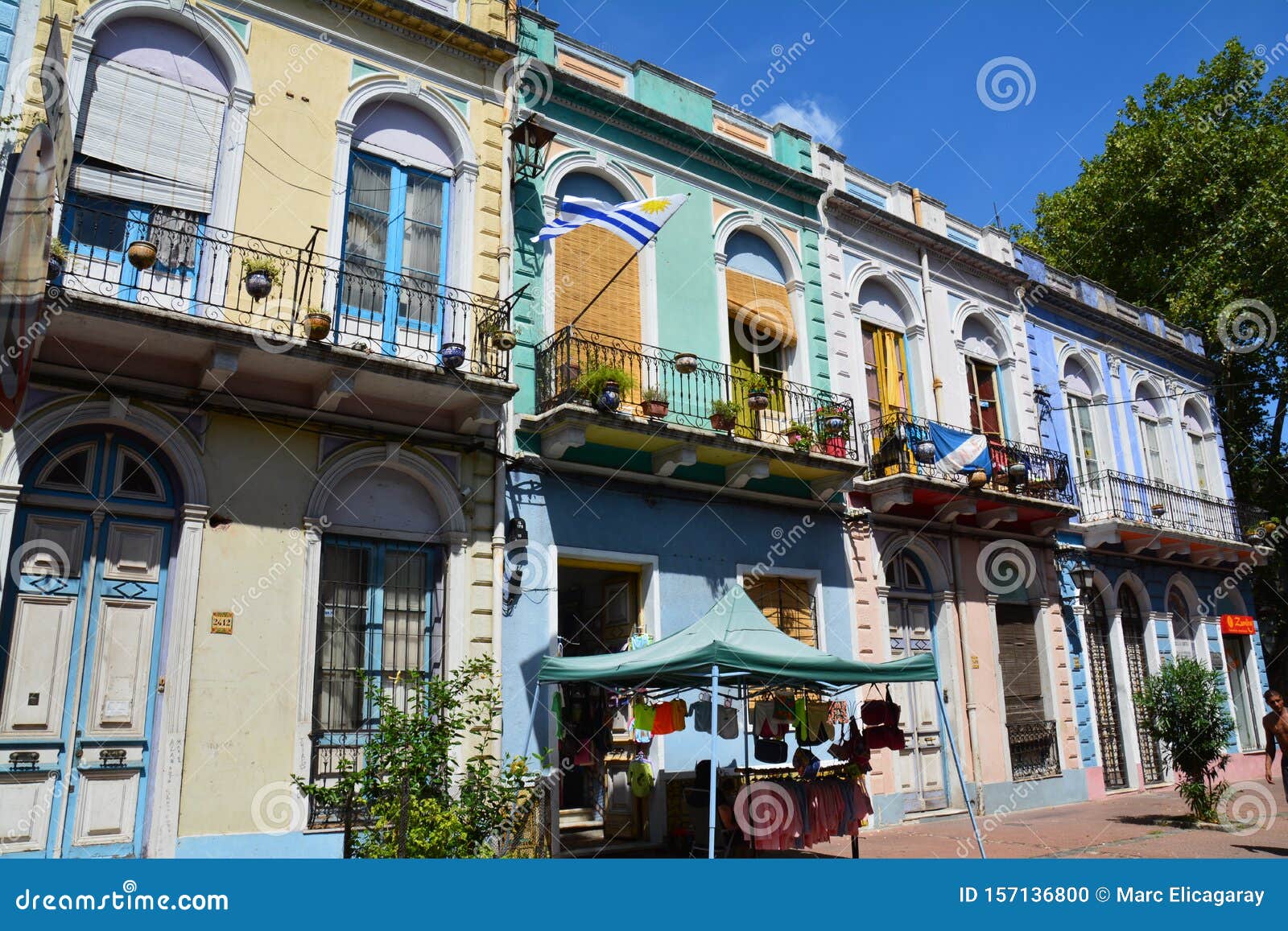 colorful reus al norte district in montevideo uruguay