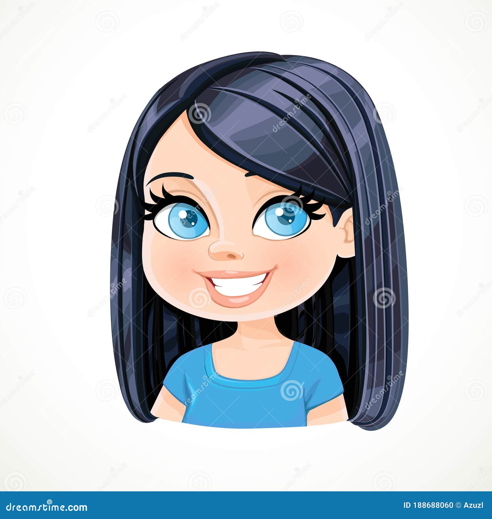 Girl Black Hair Bangs Cartoon Stock Illustrations – 172 Girl Black Hair  Bangs Cartoon Stock Illustrations, Vectors & Clipart - Dreamstime