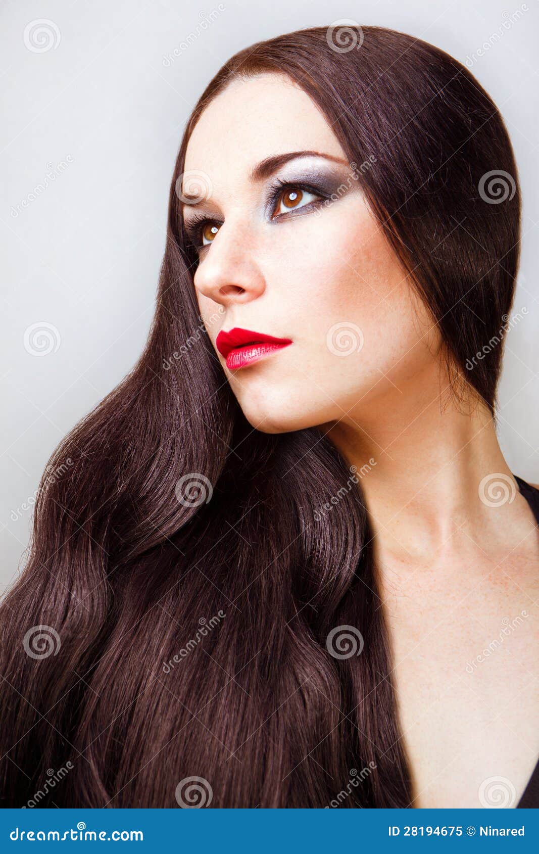 Beautiful Brunette Girl. Long Hair Royalty Free Stock Photo - Image ...