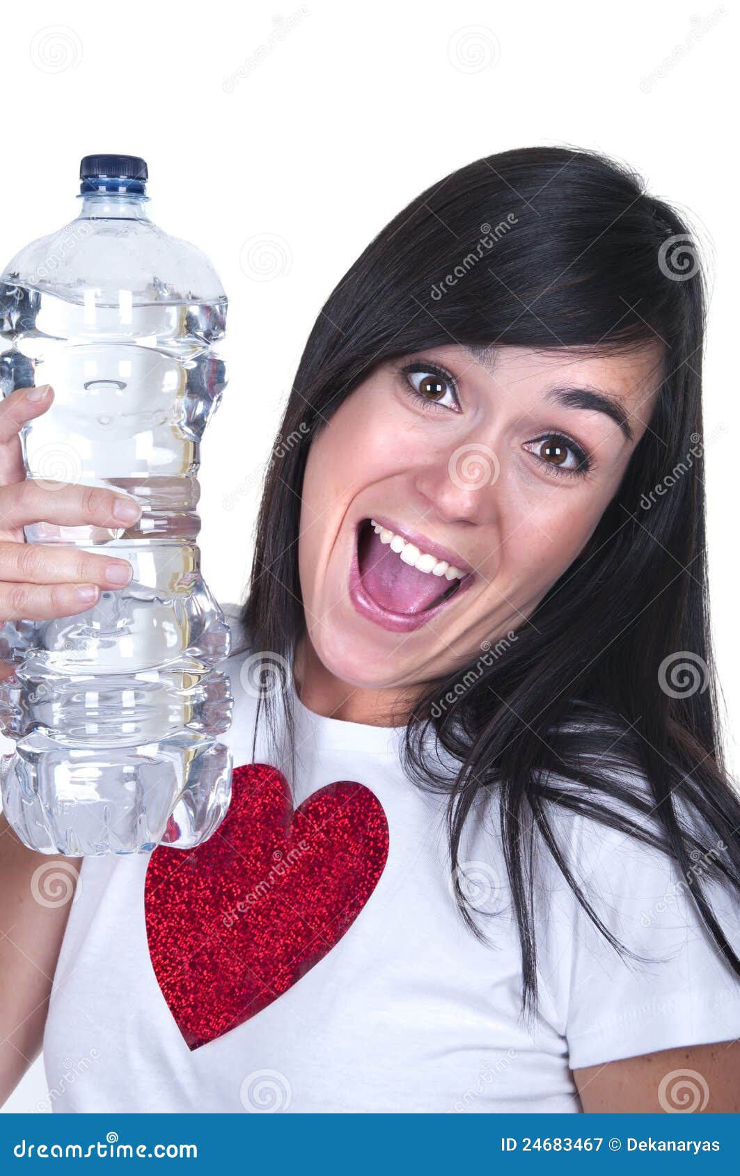 Beautiful Brunette With A Water Bottle Stock Image Image Of Fitness