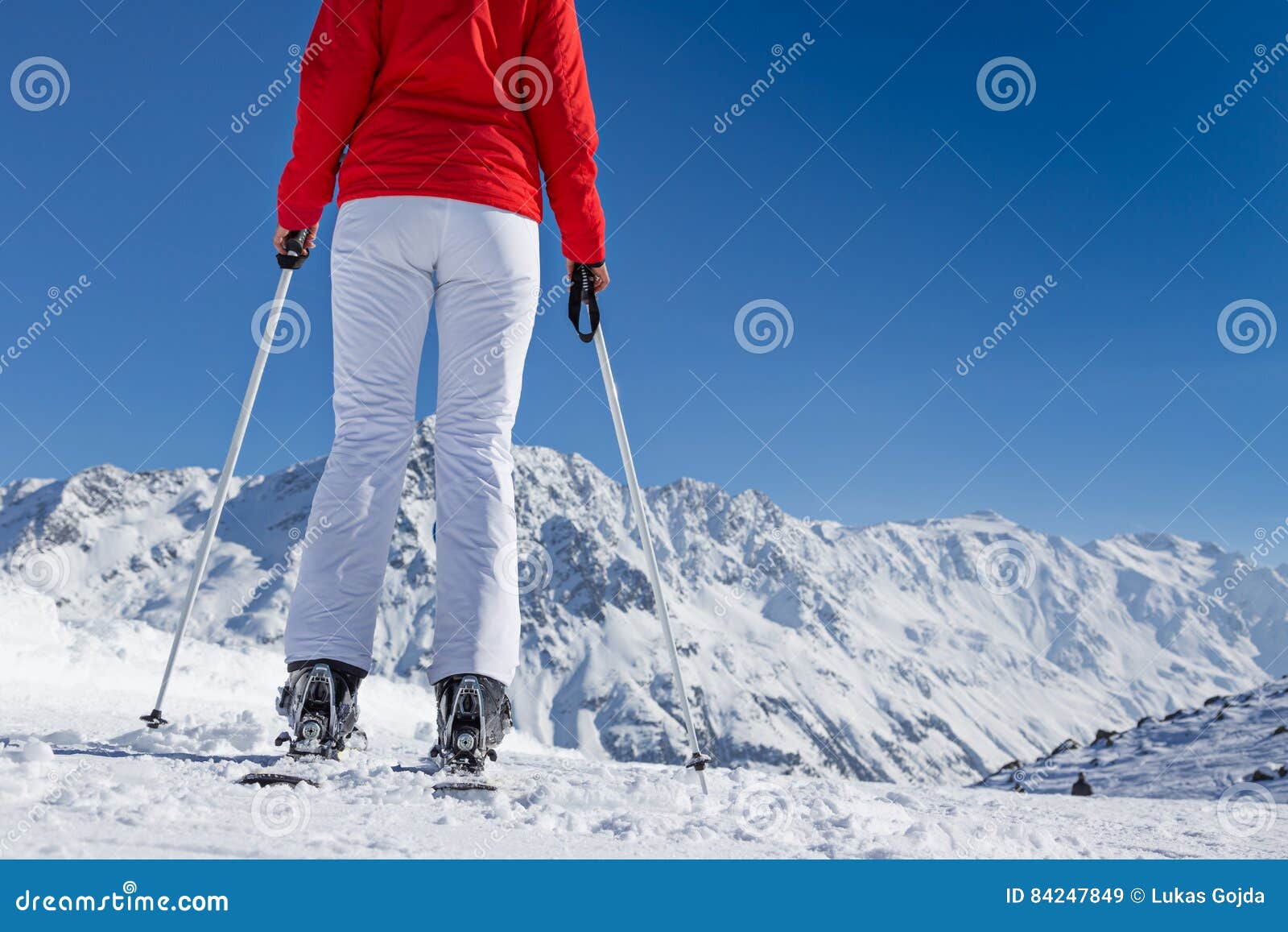 Beautiful Brunette Woman With Ski Stock Image Image Of Fashion December 84247849 