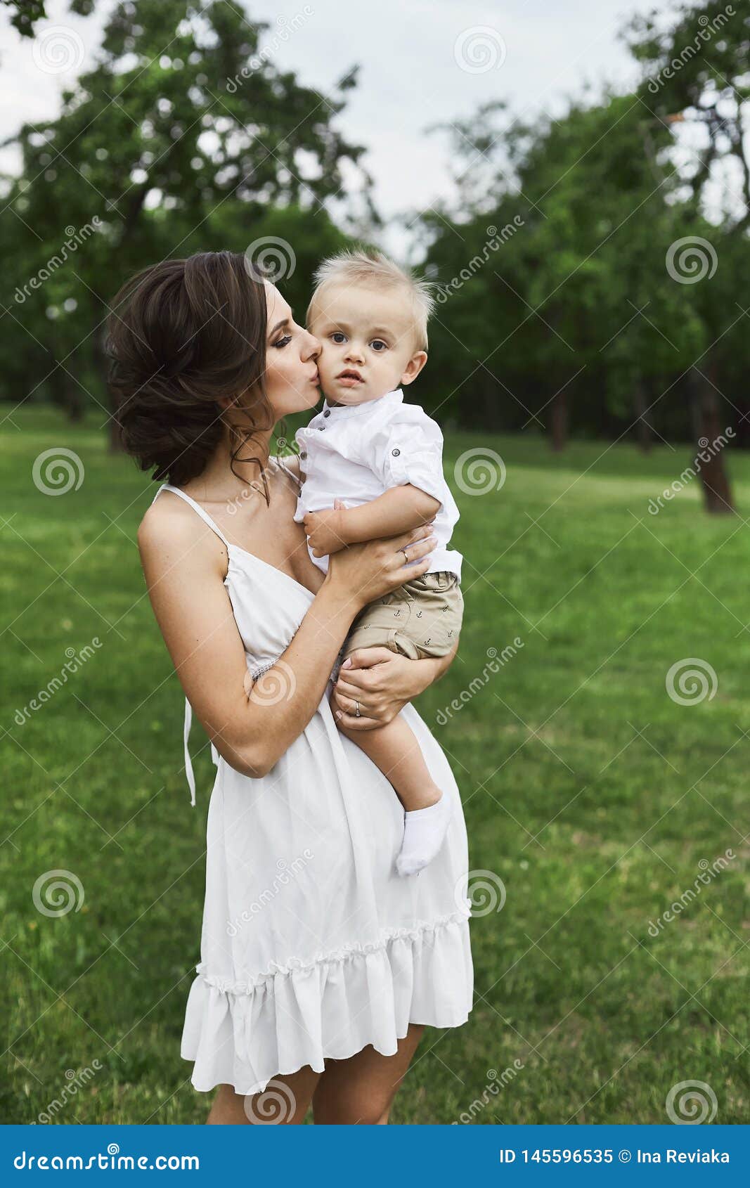 Young Boy And Mom