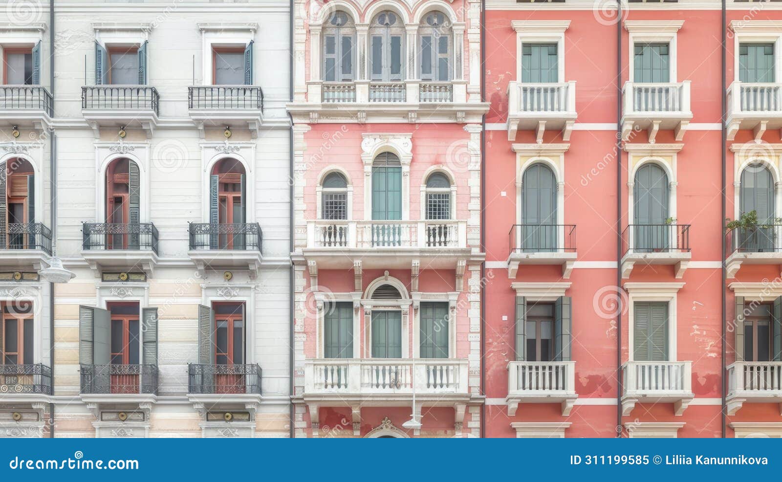 a beautiful building harmoniously blending italian, spanish, and british styles for the facade, seamlessly integrating