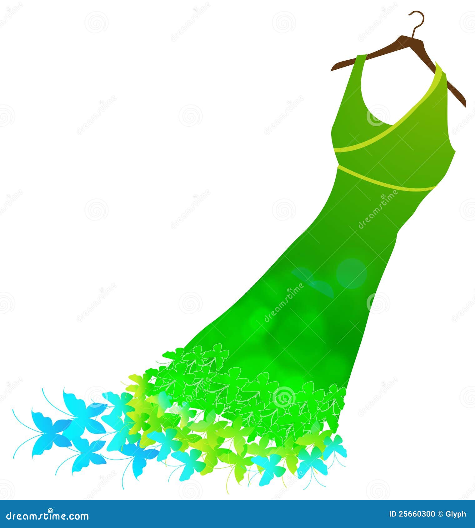 Beautiful butterfly dress stock vector. Illustration of creative 25660300